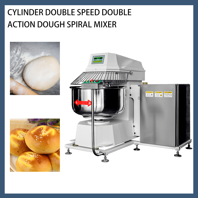 Heavy Duty Turn over formula Double acting double speed Dough Spiral Mixer 75KG Dough mixer YMF-75 / 3