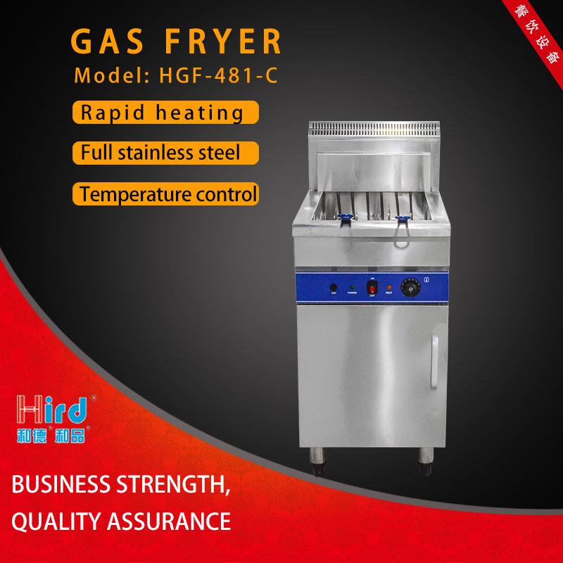 Hird HGF-481/C Convenient energy saving Electric/Gas Fryer with Cabinet / 2