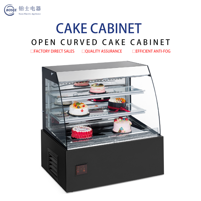 High-grade atmospheric marble material open curved cake cabinet CKS-900B / 2