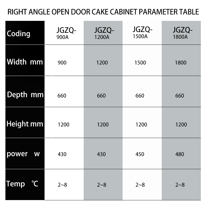 Bosee Jgzq-900A Convenient and Durable Energy-Saving Right Angle Front Door Cake Cabinet / 3