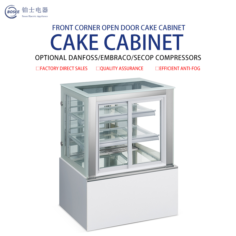 Bosee Jgzq-1200A Convenient and Durable Energy-Saving Right Angle Front Door Cake Cabinet / 2