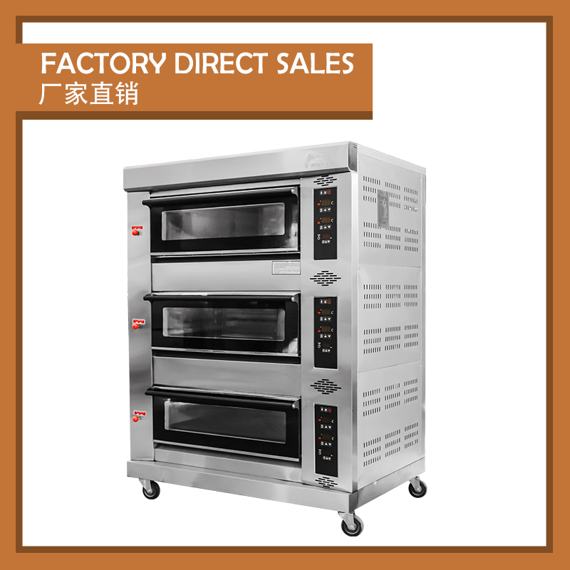 Chubao KB-30 3 layer 6 tray Customizable gas or electricity standard gas intelligent deck oven / 3