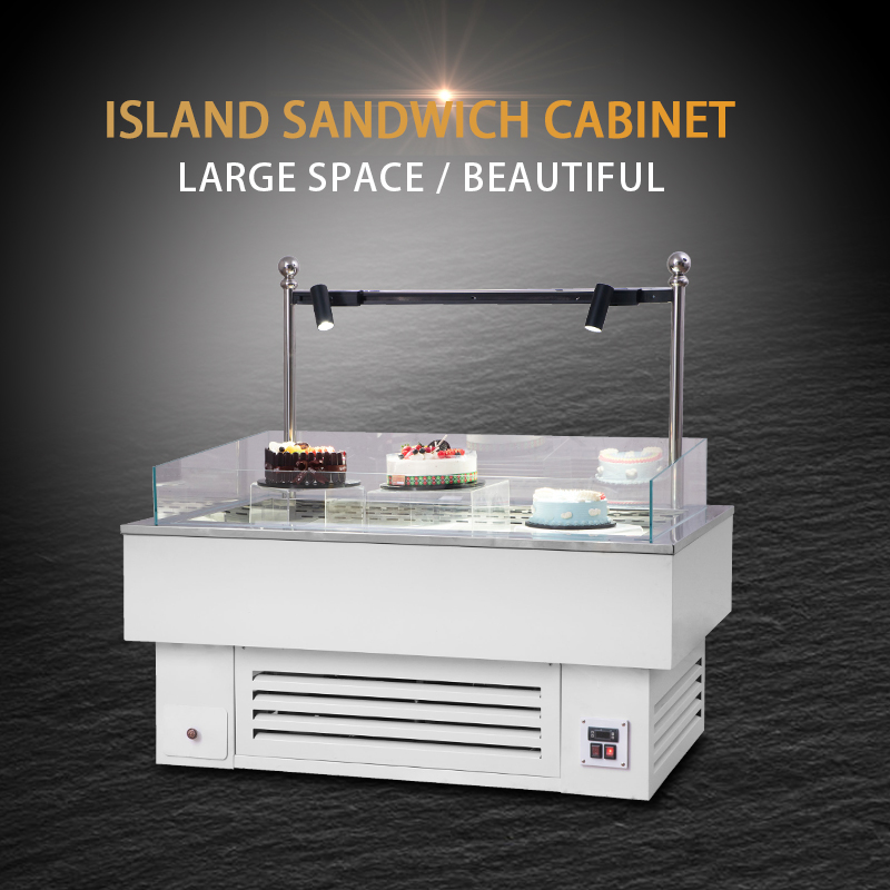 GoldBoair SI-150 Large field of vision, energy saving Island Sandwich Showcase / 3