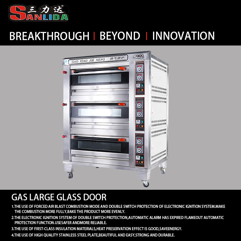 High quality stainless steel blast combustion Gas furnace large glass door YSL-2BS / 2