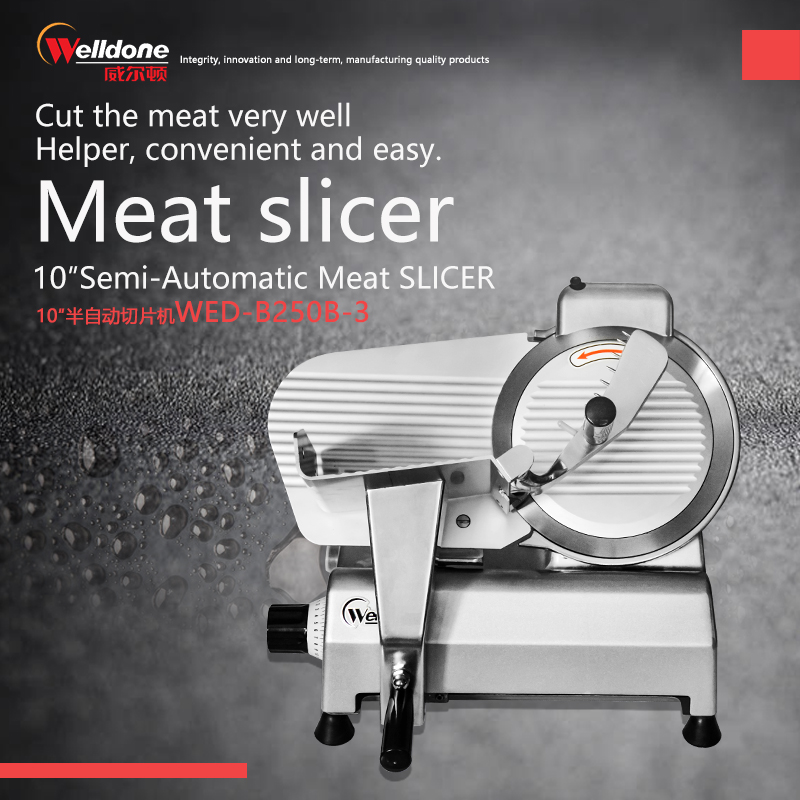 10s semi-Automatic Meat SLICER High efficiency Commercial Meat slicer WED-B250B-3 / 2