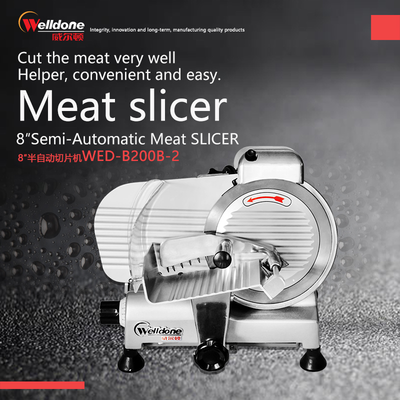 8second semi-Automatic Meat SLICER Work easily High efficiency Meat slicer WED-B200B-2 / 2