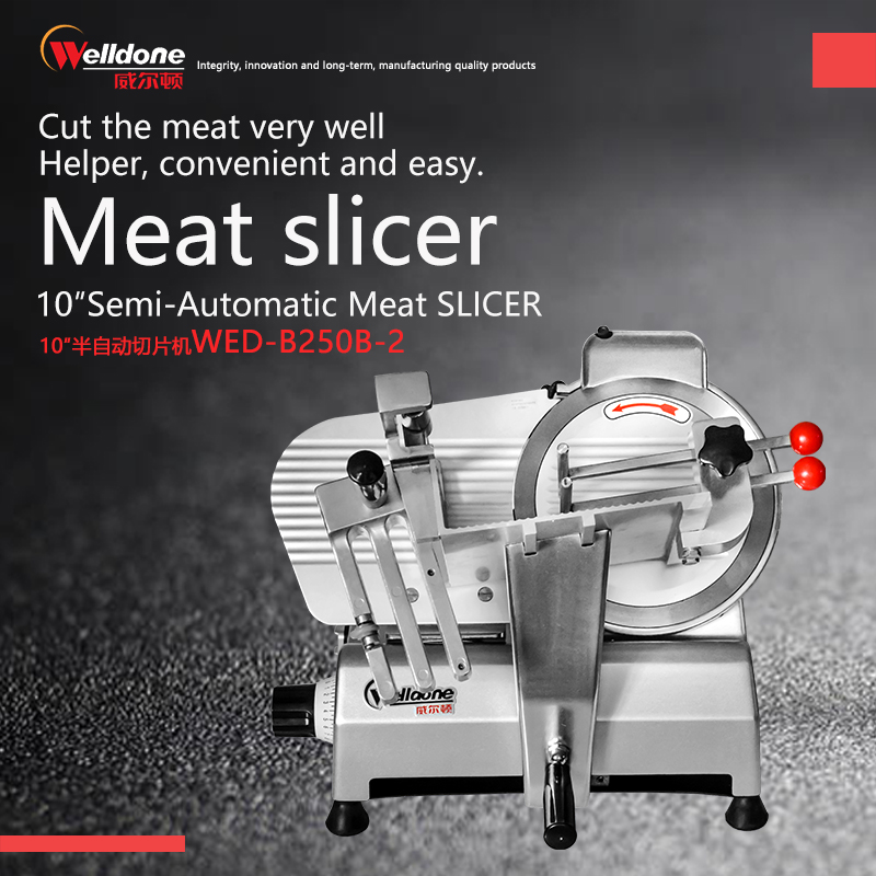 Adjustable slice thickness Meat slicer 10second semi-Automatic Meat SLICER WED-B250B-2 / 2