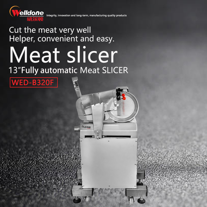 Vertical 13 seconds Fully automatic Meat slicer Meat Processing Machine WED-B320F / 2