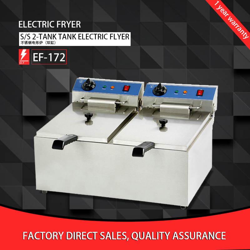 Double cylinder  Fryer S/S 2-Tank Tank electric flyer EF-172 / 2