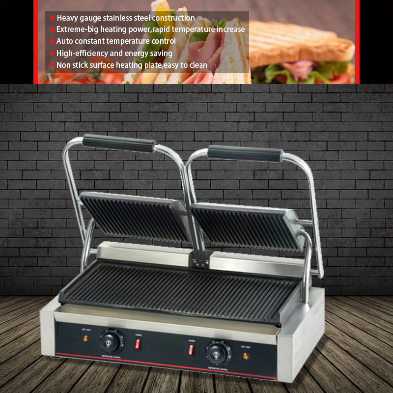 High grade Thicken stainless steel Panini contact grill EGD-20 / 3