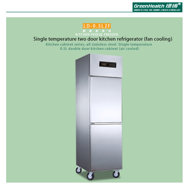 Commercial Cold Chain Series Kitchen Fridge Freezer Refrigeration cabinet LD-0.5L2F / 2