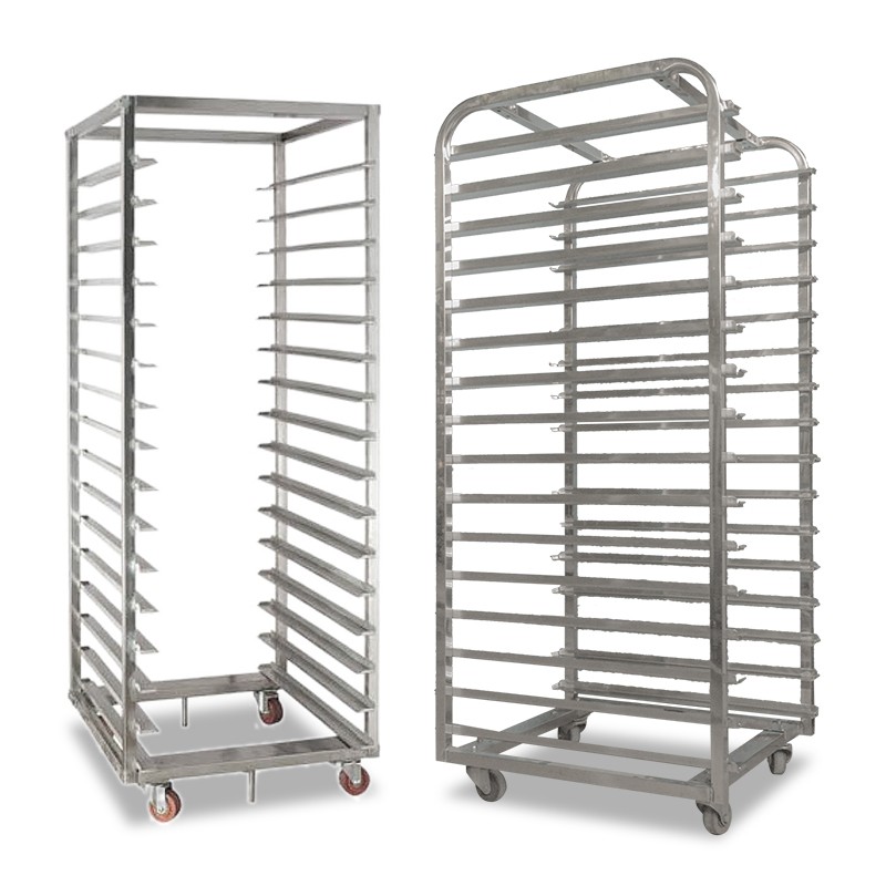 Stainless Steel 15 Layer 30 Pans Bread Baking Tray Rack Trolley with Wheels  