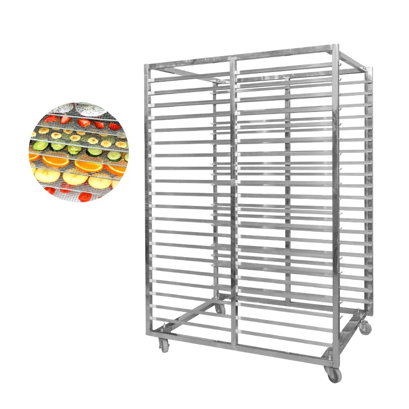 16 layers 32 trays stainless steel dehydrator machine trolley vegetable fruit dryer trolley / 1