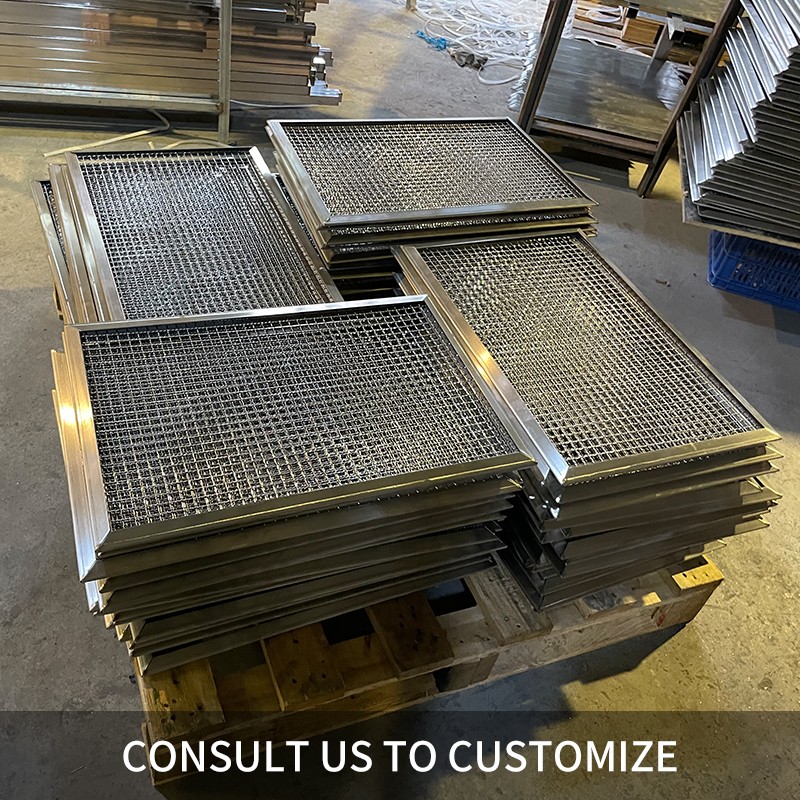 #304 Stainless steel steamer tray Trolley drying tray 400*600mm mesh tray bakery food factory / 3