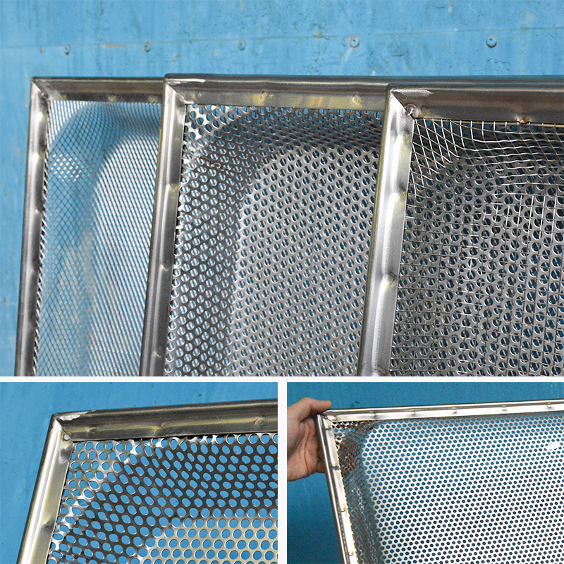 #304 Stainless steel perforated mesh drying tray Food, medicinal herbs drying trolley plate 60*80*50 / 3