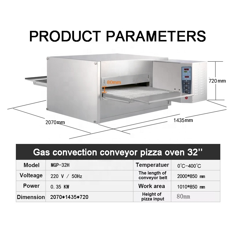 commercial 20 inches hot air circulation gas for heating food or bread with window perspective digit / 5