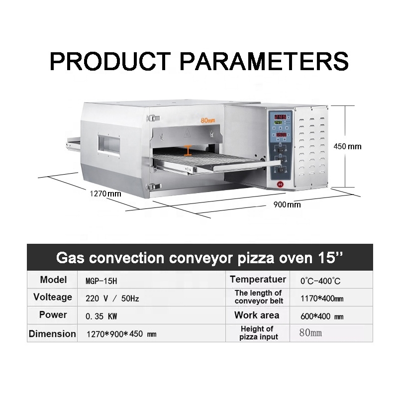 commercial 20 inches hot air circulation gas for heating food or bread with window perspective digit / 6