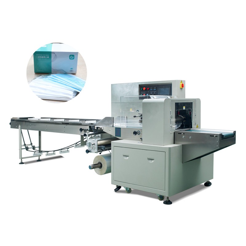 Down-paper pillow packing machine High Speed Automatic Disposable Medical Surgical Face Mask Pillow  / 1