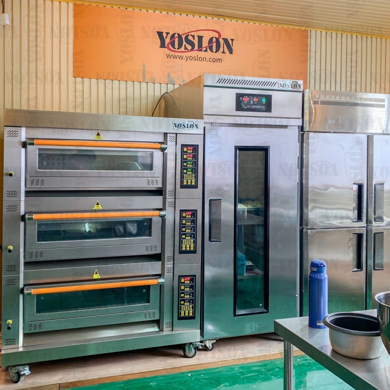 Yoslon 3 Deck 6 Trays Commercial Gas Oven Bakery Machine Equipment Baking Oven Bread Cake Deck Oven / 4