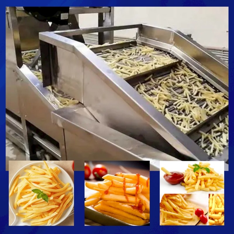 full automatic potato frozen french fries production line potato chips crispy machine A to Z potato fresh finger machine / 6